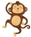 Fóliový balónik Monkey Animals Safari Zoo 60 cm