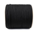 POLYPROPYLÉNOVÉ LANO Čierne pletené plachetnicové lano 8mm 1M