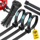 100x KABELNÉ VIAZAČKY KONCOVKY NA Zips ODOLNÉ SILNÉ KABELOVÉ VIAZAČKY 2,5x100