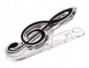 Hudobný klip Treble Clef Black CLIP