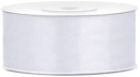 Stuhy Stuhy Saténová stuha biela ozdobná 25mm x 25m