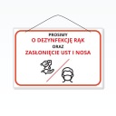 Laminátová doska A5 PROSÍM O DEZINFEKCIU RUKY