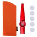Červené POUZDRA KAZOO Oranžové + MEMBRÁNA - Ideálne pre hudobníkov