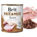 BRIT PATE & MEAT Mokré krmivo pre psov Králik 800g