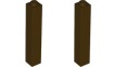 LEGO Beam 1x5 x1 tmavohnedá 2453b - 2 ks
