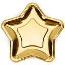 Papierové taniere STAR zlatá chrómová metalíza STAR taniere 6 ks