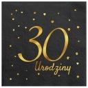 Narodeninové obrúsky 30th Birthday Black Thirty