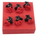 SET KRABOV, ROLKY ČERVENÉ FLAMENCO, 6 KS