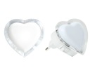 NOČNÁ LAMPA PRE KONTAKTNÉ SRDCE LED 0,3W BIELA ​​IDEUS