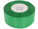 Ozdobná saténová stuha 38mm 32mb zelená