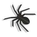 Kartónová DEKORÁCIA PAVÚK 3D, samolepiaca, VEĽKÁ