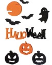 Halloween nálepky na okná Tekvica Duch netopierov