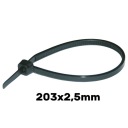 Sťahovacie pásky 203 x 2,5mm UV čierna HAUPA 100 ks