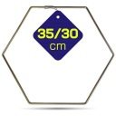 RING Kovové obruče Hexagon Dream Catcher ZLATÝ 35 cm makramé RUČNE VYROBENÉ
