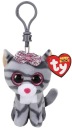 Šedá kľúčenka Kitty KIKI 8,5 cm CAT TY čiapky čiapky