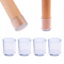 4x silikónové podložky poťahy na nohy nábytkových stoličiek 18 mm