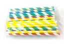 50x SILNÉ papierové slamky - 6 mm 13,5 cm farebné