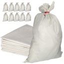 Vrecia Vrece 50KG 65x105cm Uhoľná drť Renovácia obilia tkané SILNÉ 83g 10ks