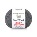 Gazzal Baby Bavlnená priadza 3450 - 50g tmavošedá