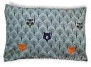 Bavlnená obliečka na vankúš BEAR FOX MINT LEAVES 35x55