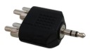 Adaptér malý JACK 3.5 stereo / 2x RCA konektor (1349
