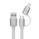 KÁBEL 2V1 MIKRO USB OSVETLENIE IPHONE 100CM