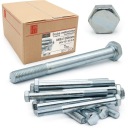 M8x100 Skrutka metrická šesťhranná DIN 931, pozinkovaná, s kľúčom, trieda 8.8, 1 kg