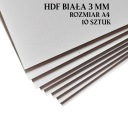 HDF doska A4 3 mm biela na rezanie laserom 10 ks.