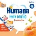 HUMANA Mliečny dezert, broskyňa 4x100g