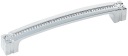 Nábytková úchytka s chrómovými kryštálmi, rozteč 128 mm - UKS012 AMIX
