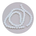 Syntetické opalitové korálky, trieda AA, okrúhle, biele, 6 mm, cca 50ks/nič