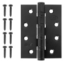 PLÁTOVÝ DVEROVÝ PÁN S LOŽISKAMI, ČIERNA 102 x 76 mm + SKRUTKY