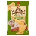 Wiejskie Ziemniaczki Chipsy s cibuľovou príchuťou 130 g