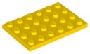 LEGO 3032 TANIER 4x6 žltý NOVINKA (4g)