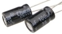 Elektrolytický kondenzátor 100uF/35V 105'C 6,5x12mm (10 ks) /1816-10