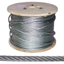 1m lano oceľové lanko 6mm výplet 6x19+FC pozinkované pozinkované rezané na veľ.