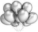 Metalické SILVER Balloons Party Wedding Wedding Communion Birthday 12 palcov 10 ks.