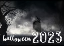 HALLOWEENSKÝ BANNER PLAGÁT Vzor cintorína