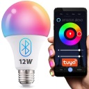 E27 12W CCD smart LED žiarovka, stmievateľná BT RGB