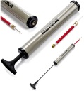 Plastová guľôčková pumpa, pevná, silná, 12 cm, s ihlou a hadicou
