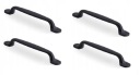 4 x kovová ÚCHYTKA NA RETRO SKRIŇU UM26 L-96/129 mm ČIERNA