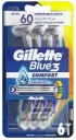 Holiace strojčeky Gillette Blue 3 Comfort 6 kusov