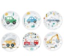 SUPER Papierové taniere Autá 6 ks 131404 Jeep, Beetle, hasičské auto, rad