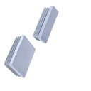 Plastová plochá čiapočka, šedá 30x20x1-3mm