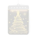 Vitrážový vianočný stromček LED vianočné ozdoby na okno 15,5cm
