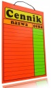 LAMINOVANÁ CENNÍK A3 FAREBNÝ CENNÍK