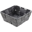 KOŠIEK Z KOVOVEJ LÁTKY NA PRECHODY, ŠEDÝ 13x13x6 cm