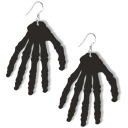 Čierne HALLOWEENSKÉ NÁUŠNICE, KOSTRNÍCKA ruka, kostice