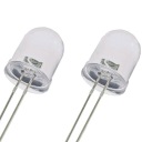 BIELE A FAREBNÉ LED diódy 10mm 10 KS