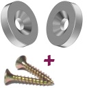 NEODYMIOVÝ MAGNET 16x3 otvory 9/4 + SKRUTKY 2 ks N38